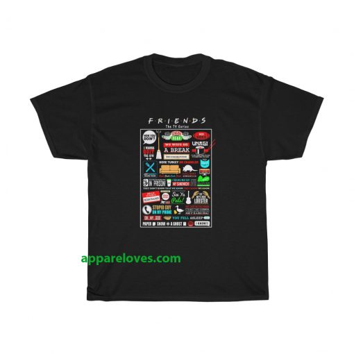 Friends TV Show Quotes T Shirt thd