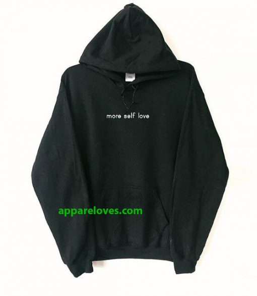 more self love hoodie black thd