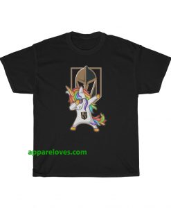 Unicorn Dabbing Vegas Golden Knights T-shirt thd