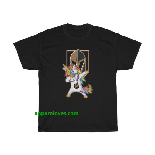 Unicorn Dabbing Vegas Golden Knights T-shirt thd