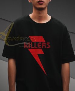 The Killers Brandon Flowers Red Bolt T-Shirt