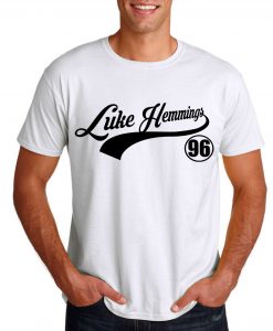 Luke Hemmings 5 seconds of summer 5SOS white Tshirt