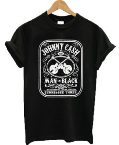 Johnny Cash The Man In Black Featuring The Fabulous Tennessee Three T-Shirt KM