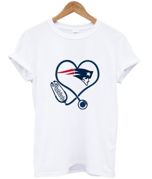 Nurse New England Patriots Heart T-Shirt