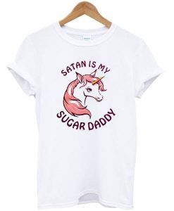 Satan is My Sugar Daddy Unicorn Tshirt