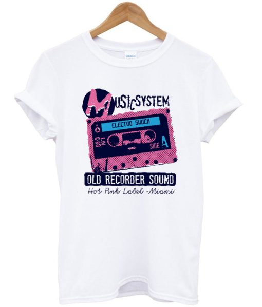 music system old recorder sound t-shirt