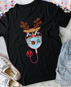 Christmas 2020 Gifts Rudolph Reindeer Mask nurse T-Shirt