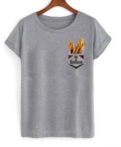 Cigarettes Pack Smoke French Fries T-shirt
