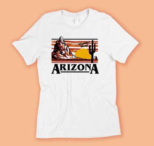 Westward Bound Arizona Sunset Graphic T-Shirt - Vintage Inspired Arizona Souvenir Graphic Tee