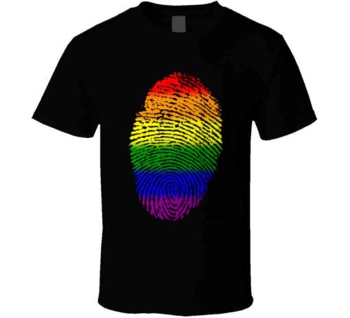 Pride Fingerprint Rainbow Colors TShirt