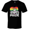 Pride Lgbtq Rainbow Heart Motorcycle T Shirt