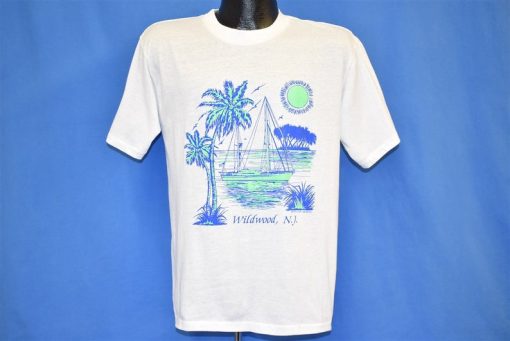 80s Wildwood New Jersey Sunset Sailboat t-shirt