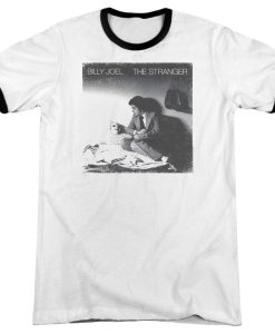 Billy Joel The Stranger Adult Ringer T-Shirt White Black
