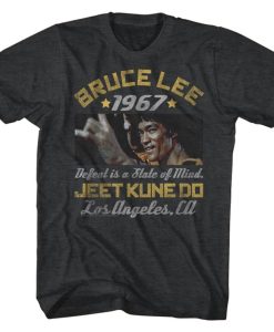 Bruce Lee Box Smirk Black Tshirt