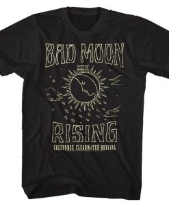 Creedence Clearwater Revival Bad Moon Rising Black Adult T-Shirt