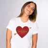 Cupid Is On My Shit List White Unisex T-Shirt, Funny Broken Heart Graphic Tee, Singles Club, Funny Naughty Graphic Tee