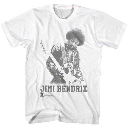 Jimi Hendrix Ghost Jimi White Adult T-Shirt