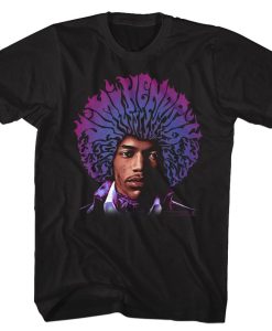 Jimi Hendrix Name Fro Black Adult T-Shirt