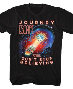 Journey Don't Stop Believing Black Adult T-Shirt
