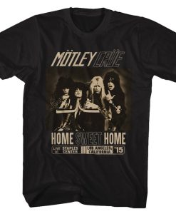 Motley Crue Classic Home Sweet Home Black Adult T-Shirt