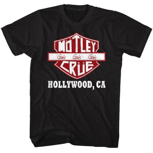 Motley Crue Crue Sign Black Adult T-Shirt