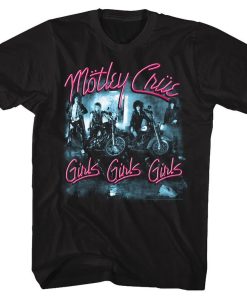 Motley Crue Girls Girls Girls Classic Black Adult T-Shirt