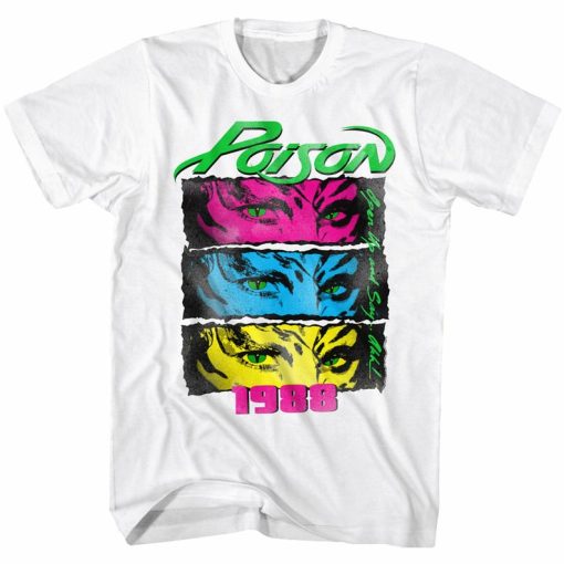 Poison Poison '88 White Adult T-Shirt