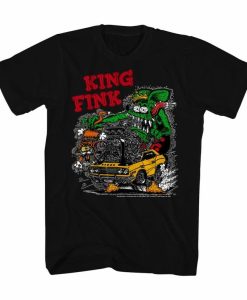 Rat Fink King Fink Black Adult T-Shirt