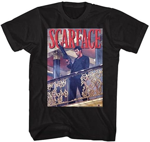 Scarface Railing Shot Black T-Shirt
