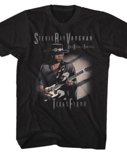 Stevie Ray Vaughan Texas Flood Too Black Adult T-Shirt