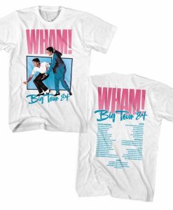 Wham Big Tour White Adult T-Shirt Twoside