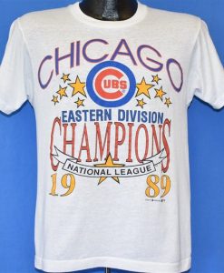 80s Chicago Cubs East Division Champions 1989 t-shirt