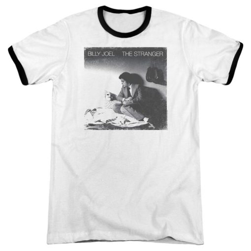 Billy Joel The Stranger Adult Ringer T-Shirt White Black