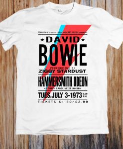 Bowie Hammersmith David 70s Retro Unisex T Shirt