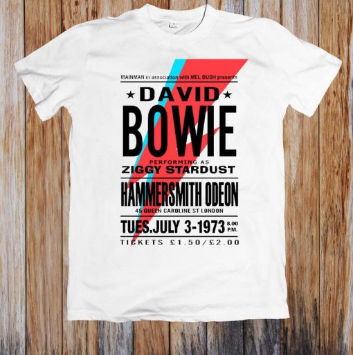 Bowie Hammersmith David 70s Retro Unisex T Shirt