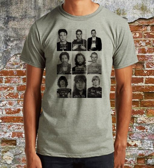 Famous Musician Mug shots T-shirt