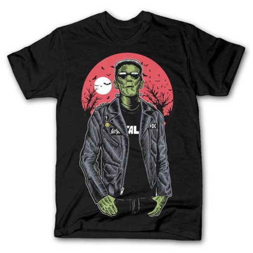 Frankenstein,punk rock , tee shirt