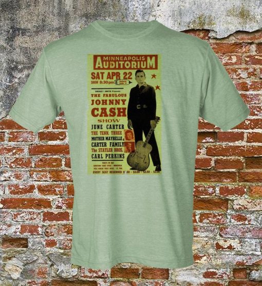 Johnny Cash live at the Minneapolis Auditorium T-shirt