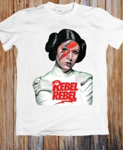Princess Leia Rebel David Bowie Star Wars Force Unisex T Shirt