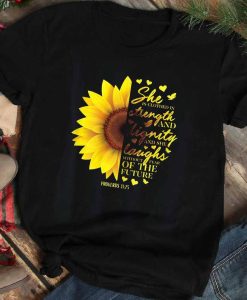 She is Clothed in Strength and Dignity Short Sleeve TShirt