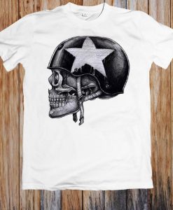 Skull Biker Harley Davidson Funny Cool Retro Vintage Unisex T Shirt