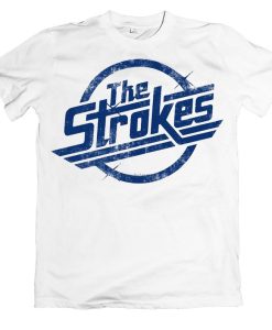 The Strokes Pop Rock White Music Memorabilia Retro Vintage Distressed T Shirt