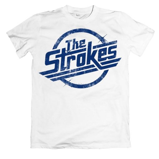 The Strokes Pop Rock White Music Memorabilia Retro Vintage Distressed T Shirt