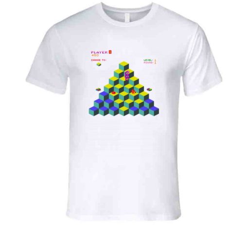 Video Game Gamer T shirt Qbert Atari Game T Shirt