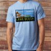 Vintage Postcard Rainbow Pier & Long Beach Auditorium Retro Inspired T-shirt