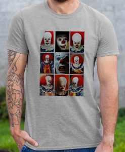 Vintage Unofficial IT Tim Curry Inspired Pennywise The Clown Collage Retro Aesthetic T-Shirt