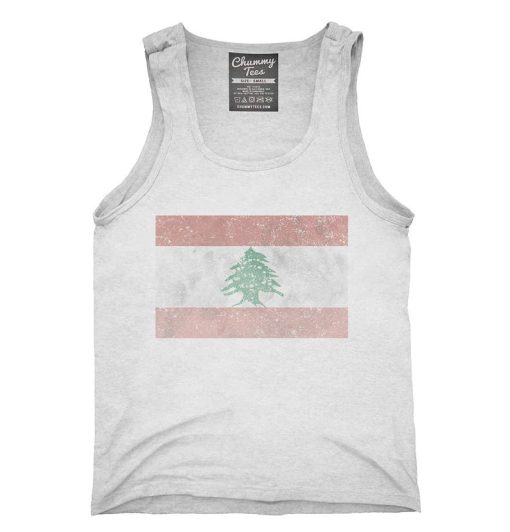 Retro Vintage Lebanon Flag Tank Top