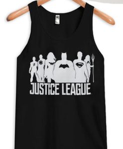 Silhouettes DC Comics Justice League Men’s Graphic Black Tank Top