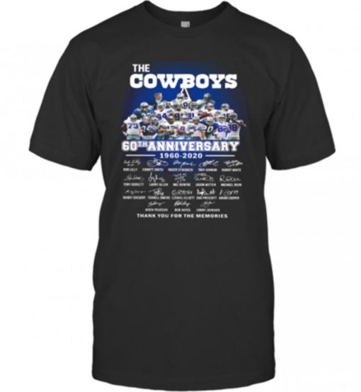 The Cowboys 60Th Anniversary 1960 2020 Signature Thank You For The Memories T-Shirt Classic