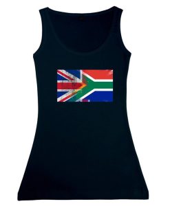Women's UK and South Africa Flag Fitted Tank Top